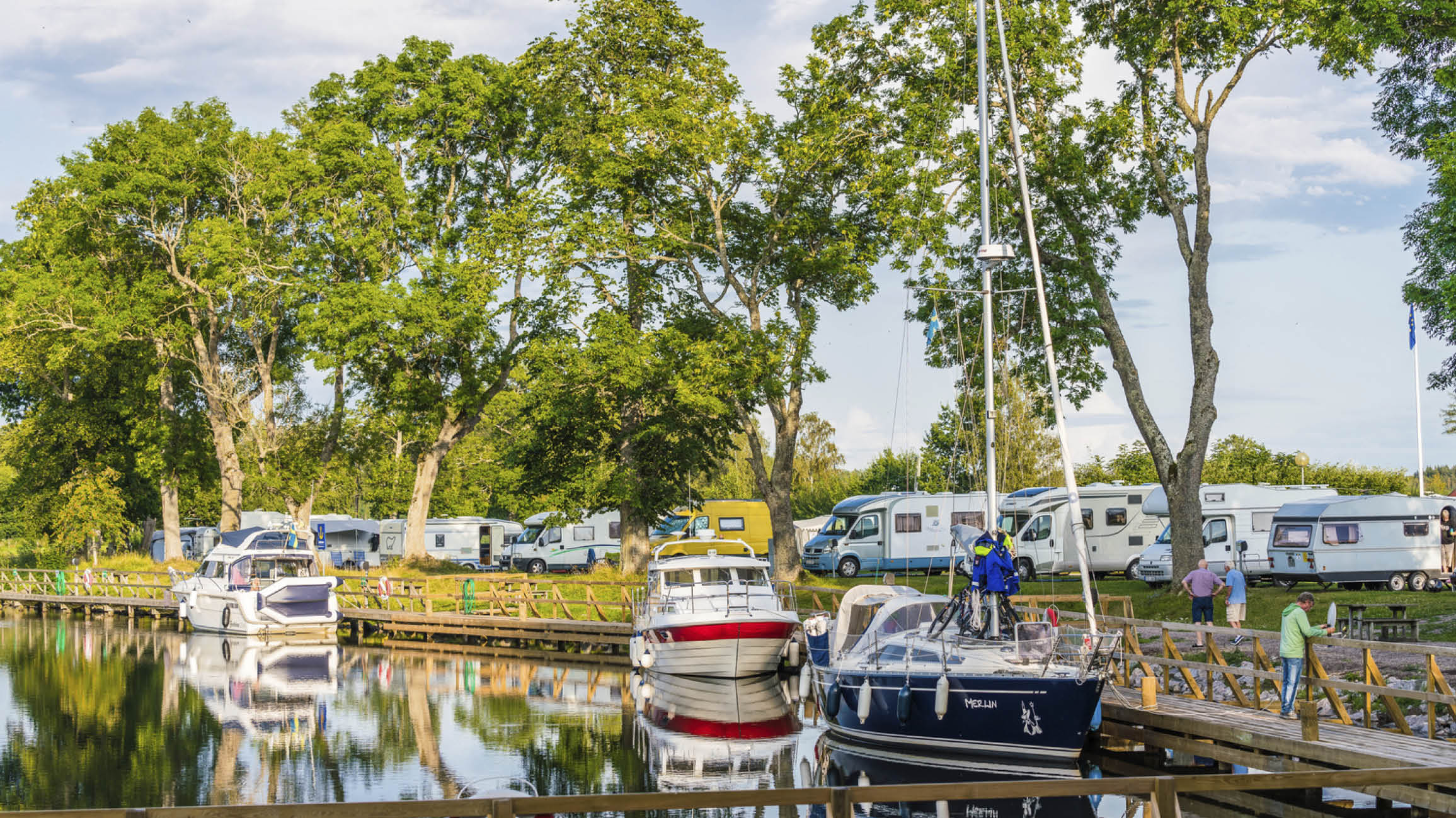 I dag finns ett femtontal ställ- och campingplatser utmed Sveriges längsta turistattraktion. De nya för säsongen är Ställplats Malfors, Ljungsbro, som är öppen från 15 juni, och Ställplats G:a Motala...