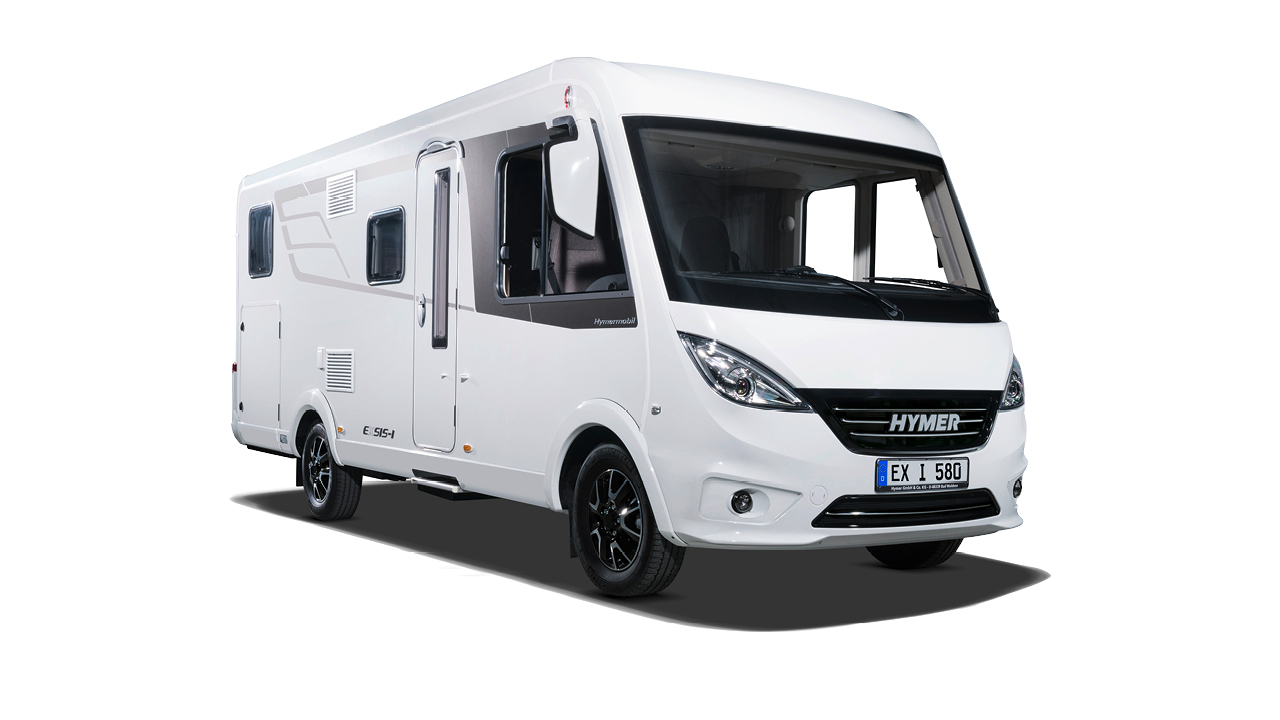 Bildtext: Stilren och sportig exteriör med 16-tums lättmetallfälgar. Hymer var bland de första att möta efterfrågan på smala och kompakta husbilar. För snart 20 år sedan introducerades serien Exsis, vars...